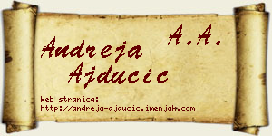 Andreja Ajdučić vizit kartica